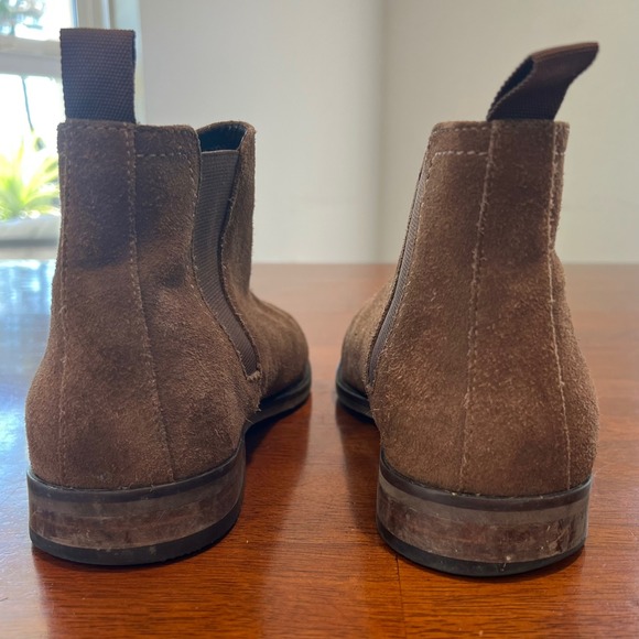 Section X Men Brown Suede Chelsea Boots Size 8M Ankle Height Elastic Side - Picture 3 of 9